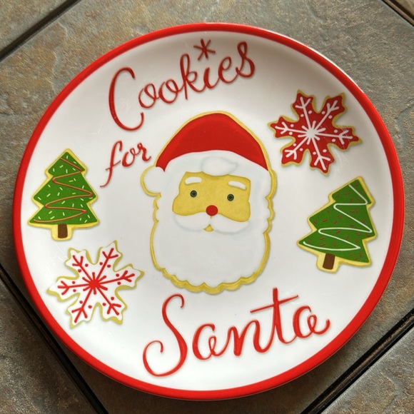 Christmas Serving Plates. 1-M. Stewart Cookie Melamine plate. 2- glass dishes. - Picture 2 of 7